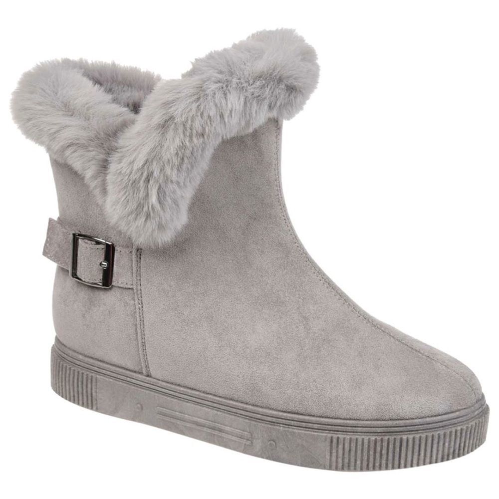 Journee Collection Women's Gray Sibby Winter Boots Size 6M New